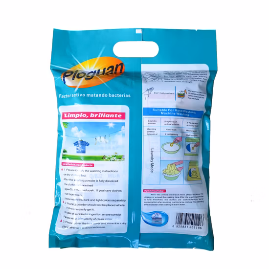 Fabricante de productos de limpieza Artículos de uso diario ligeros Detergente para ropa Detergente en polvo